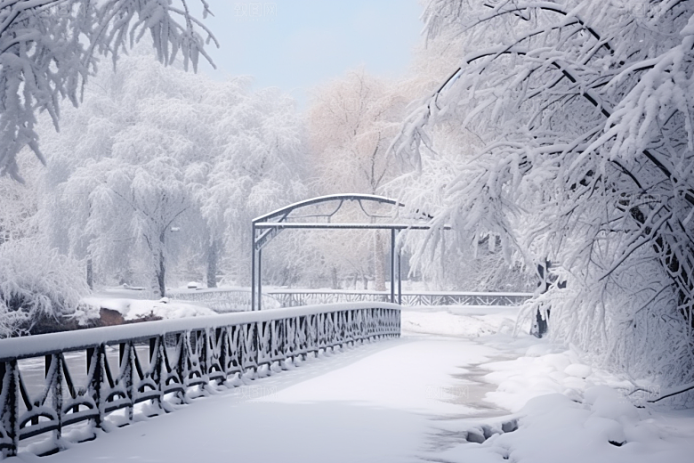 大雪风光环境冬天摄影图