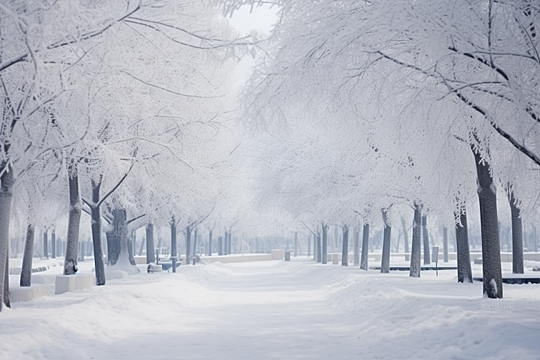 大雪风光户外冬天摄影图