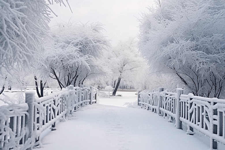 大雪风光自然户外摄影图