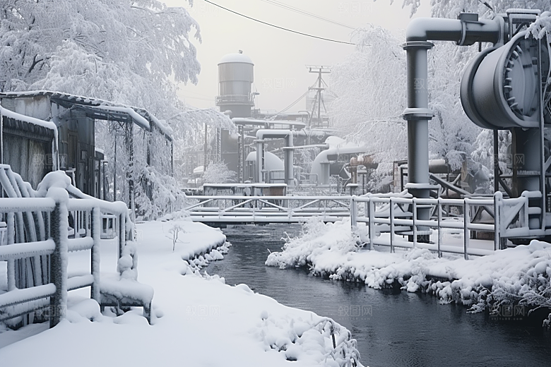 大雪风光冬季户外摄影图