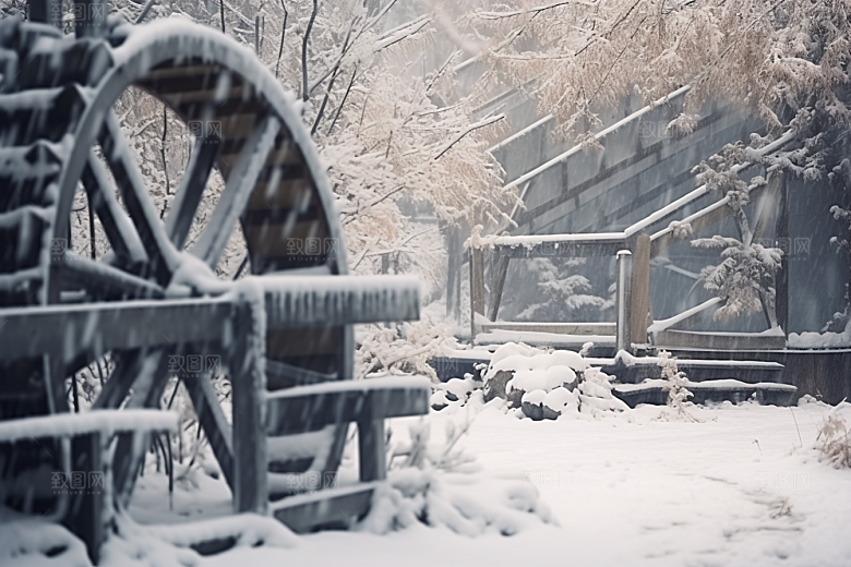 大雪风光景色户外摄影图