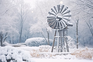 大雪风光景色自然摄影图