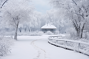 大雪风光户外冬季摄影图