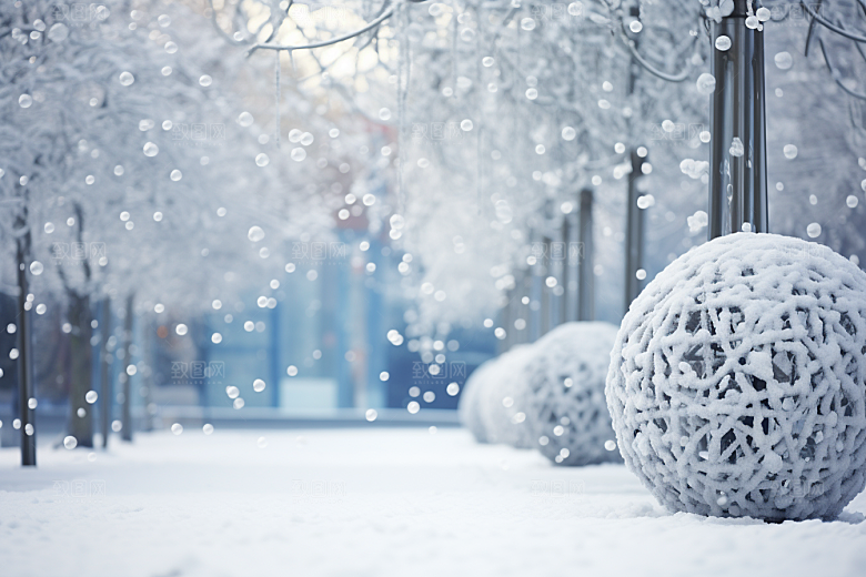 大雪风光室外景色摄影图
