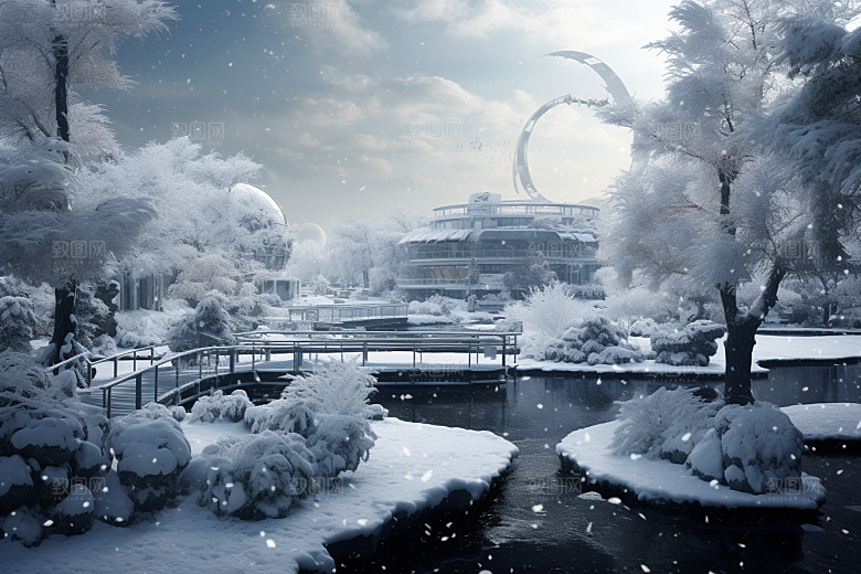 大雪风光冬天冬季摄影图