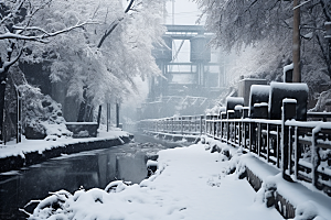 大雪风光景色冬天摄影图