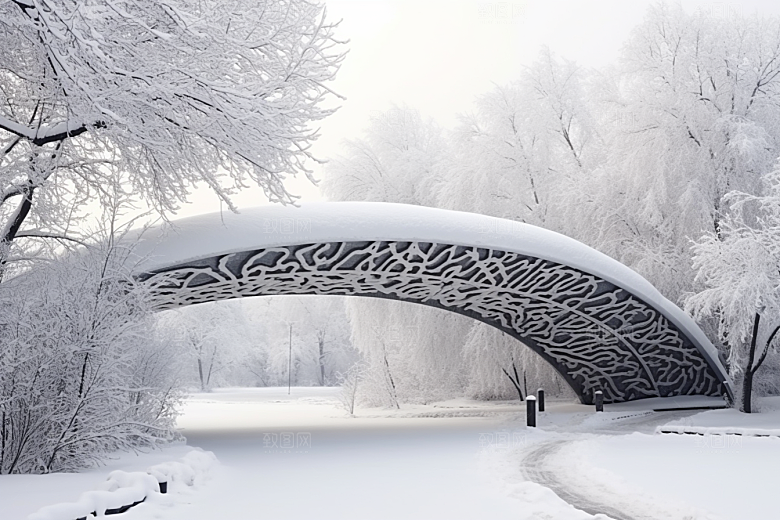 大雪风光户外景色摄影图