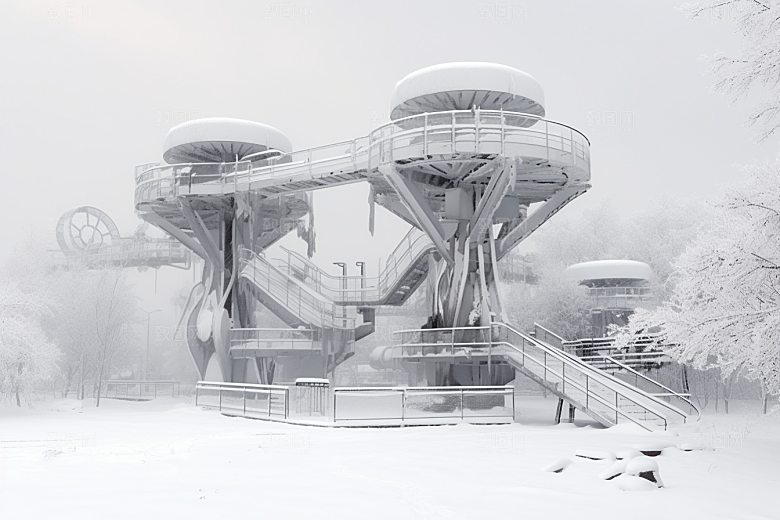 大雪风光唯美景色摄影图