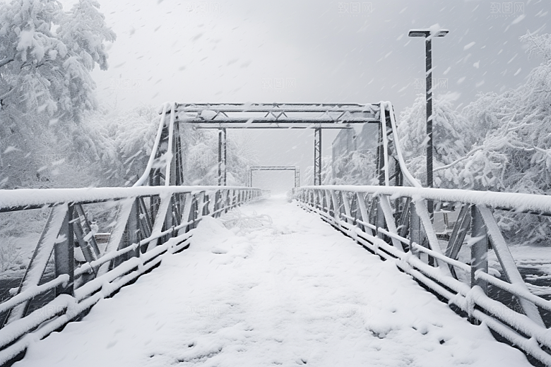 大雪风光唯美自然摄影图