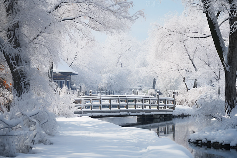 大雪风光自然户外摄影图