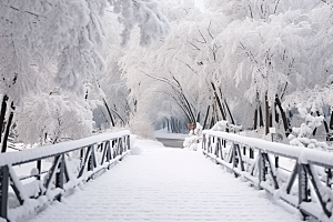 大雪风光室外环境摄影图