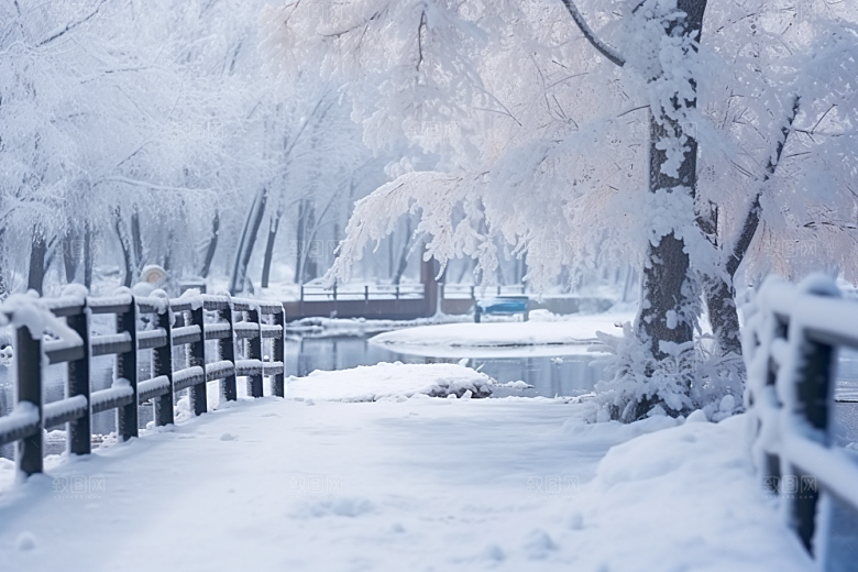 大雪风光户外室外摄影图
