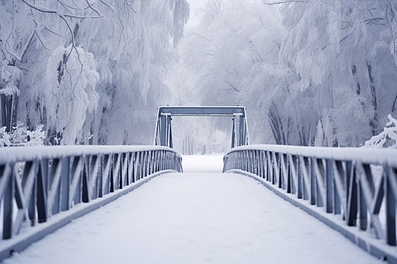 大雪风光冬季景色摄影图