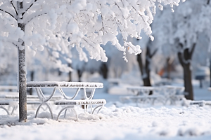 大雪风光冬季景色摄影图