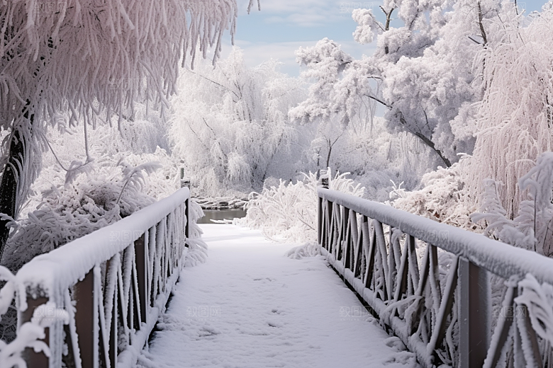 大雪风光冬季景色摄影图