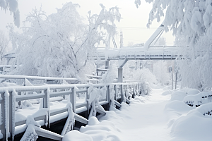 大雪风光高清室外摄影图