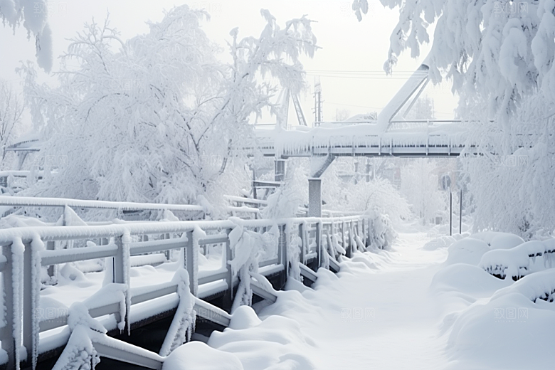 大雪风光高清室外摄影图