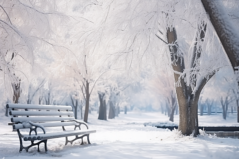 大雪风光景色唯美摄影图