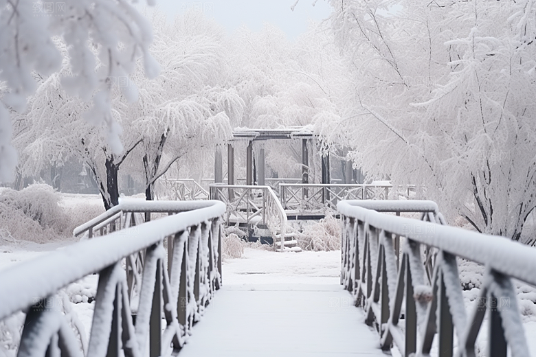 大雪风光环境户外摄影图