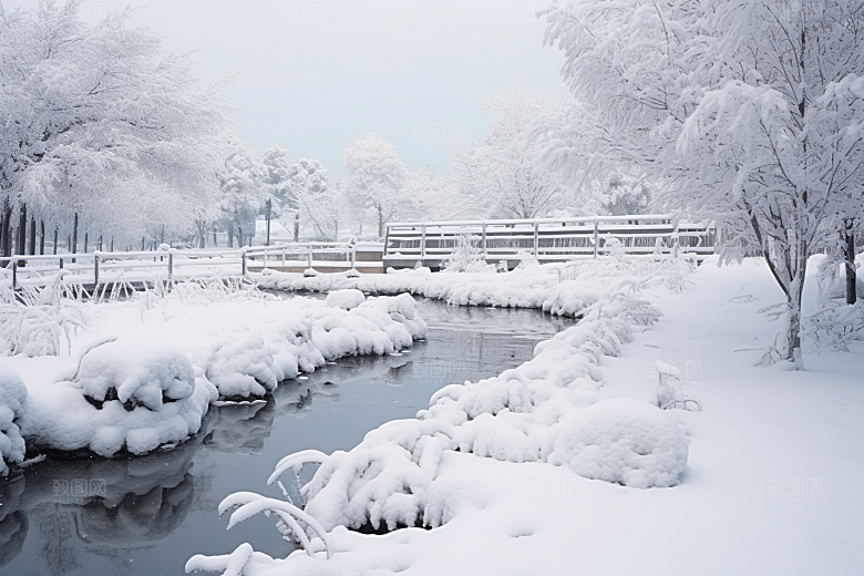 大雪风光户外自然摄影图