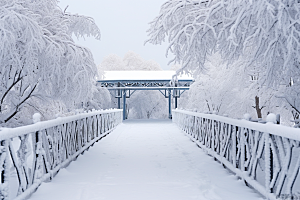 大雪风光景色室外摄影图