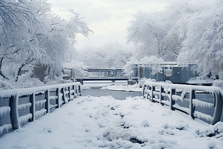大雪风光室外环境摄影图