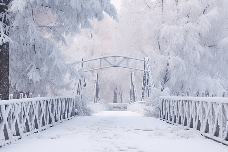 大雪风光自然冬季摄影图
