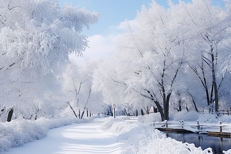 大雪风光户外自然摄影图