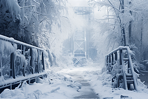 大雪风光环境唯美摄影图