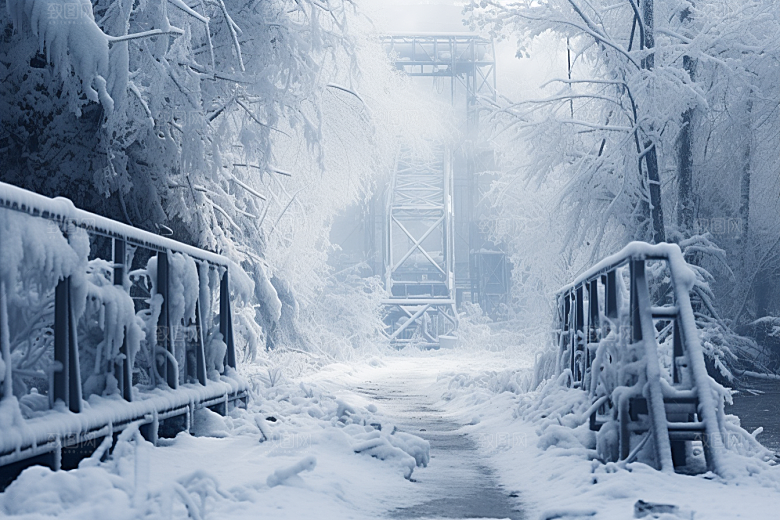 大雪风光环境唯美摄影图