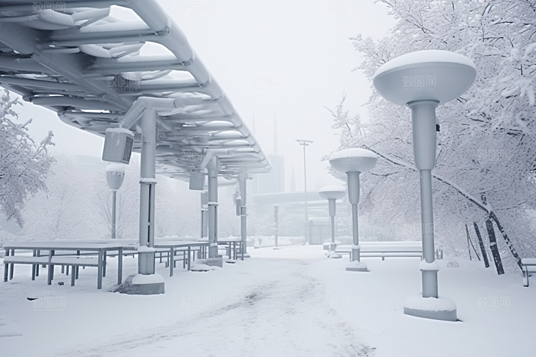 大雪风光自然冬季摄影图