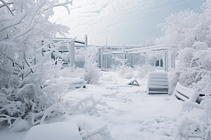 大雪风光景色环境摄影图