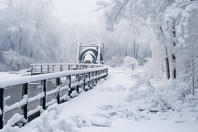 大雪风光环境唯美摄影图