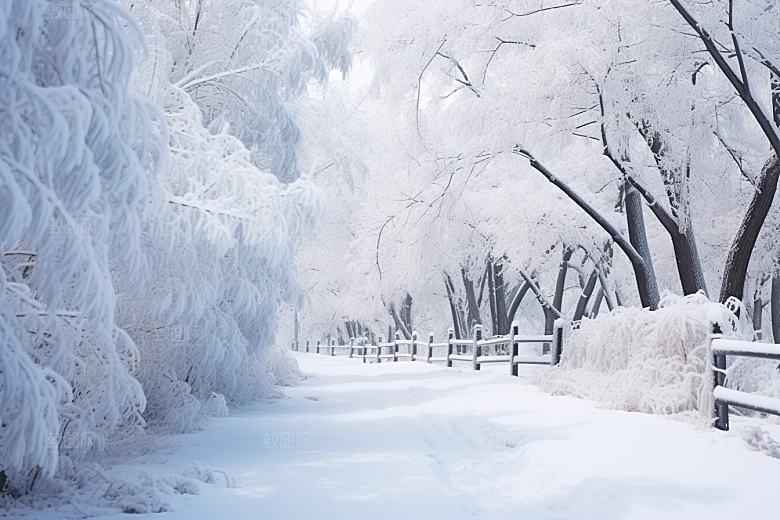 大雪风光景色冬天摄影图
