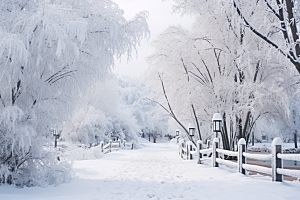 大雪风光冬天景色摄影图