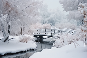 大雪风光景色冬季摄影图