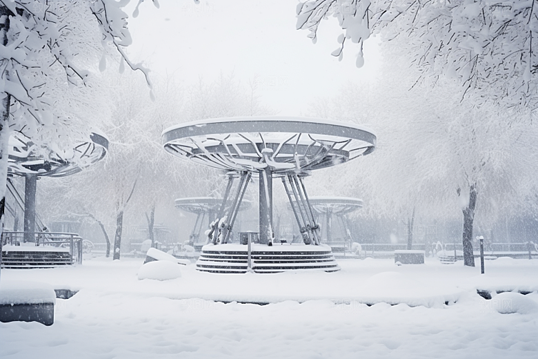 大雪风光高清环境摄影图