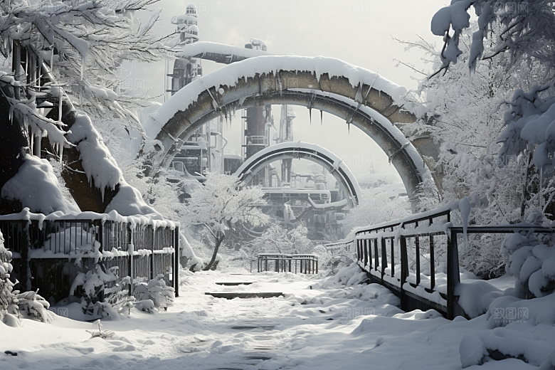 大雪风光高清自然摄影图