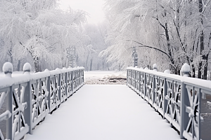 大雪风光冬天景色摄影图