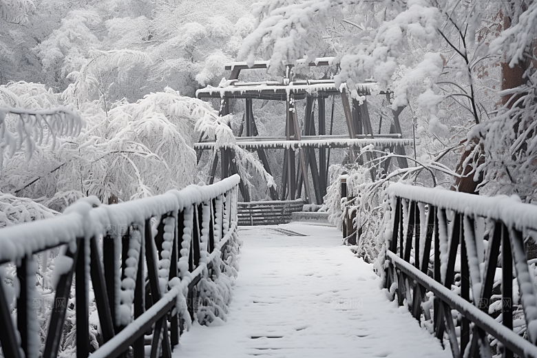 大雪风光室外环境摄影图