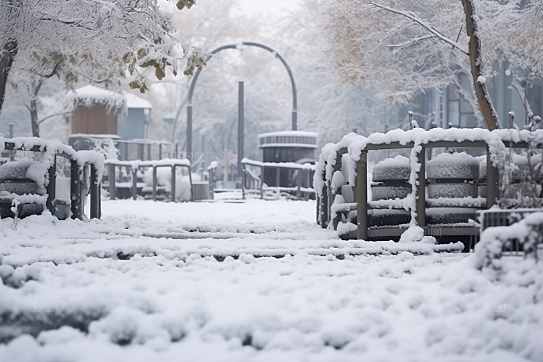 大雪风光景色户外摄影图