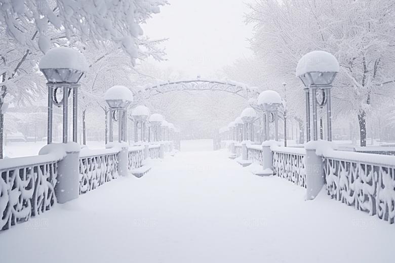大雪风光户外景色摄影图
