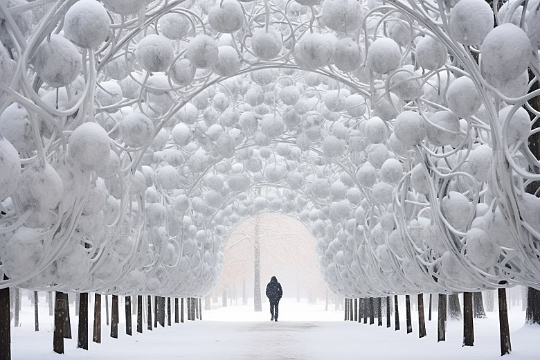 大雪风光环境室外摄影图