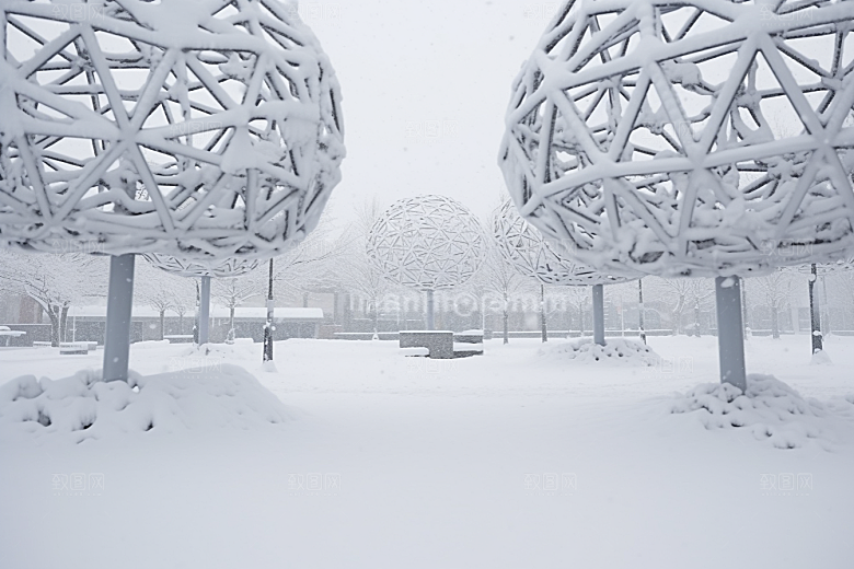 大雪风光景色唯美摄影图