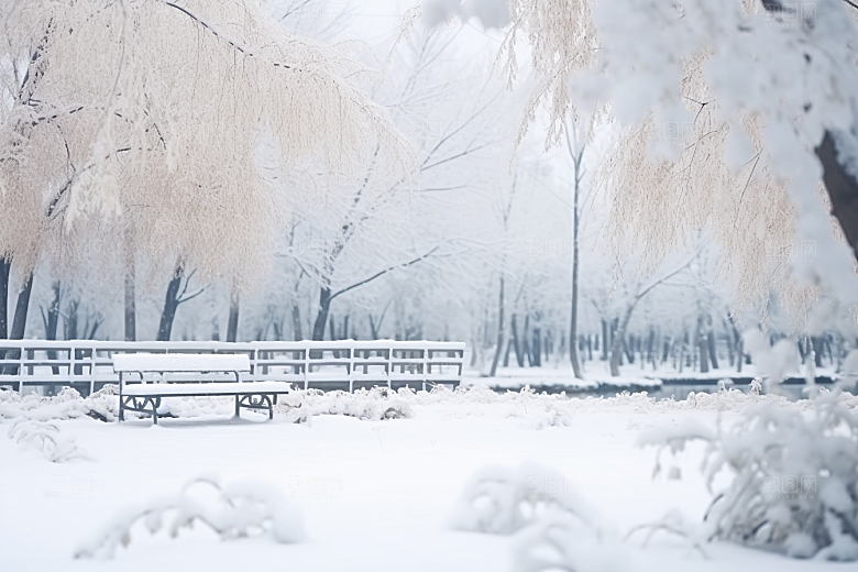 大雪风光环境寒冷摄影图