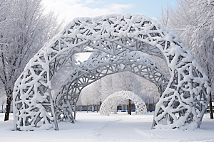 大雪风光室外景色摄影图