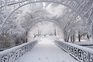大雪风光冬天环境摄影图