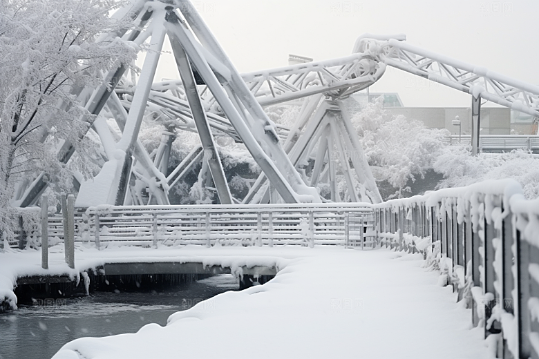 大雪风光景色环境摄影图