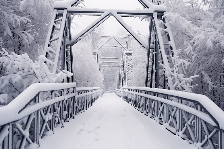 大雪风光景色环境摄影图