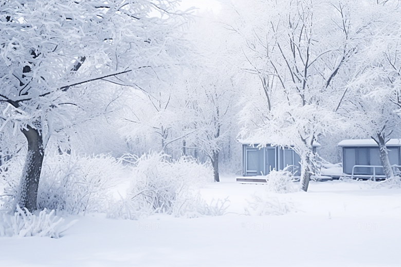 大雪风光户外室外摄影图